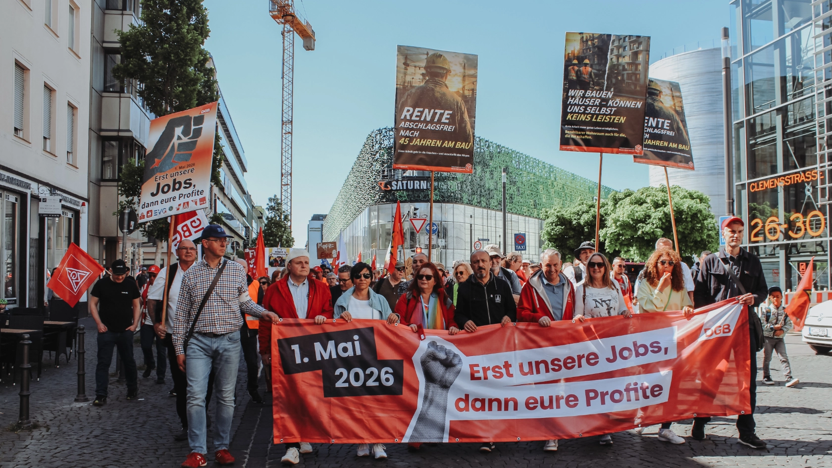 Demozug am 1. Mai in Koblenz