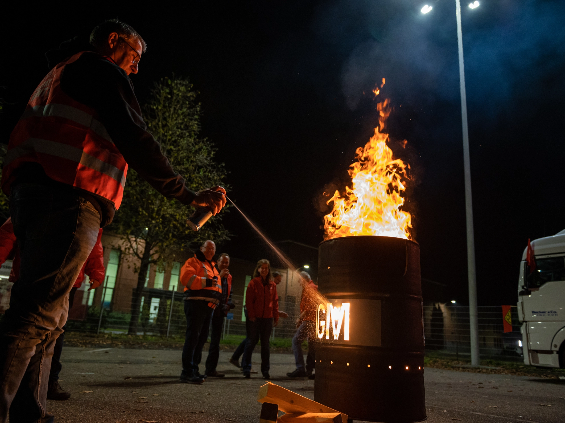 Nachtaktion bei thyssenkrupp Rasselstein