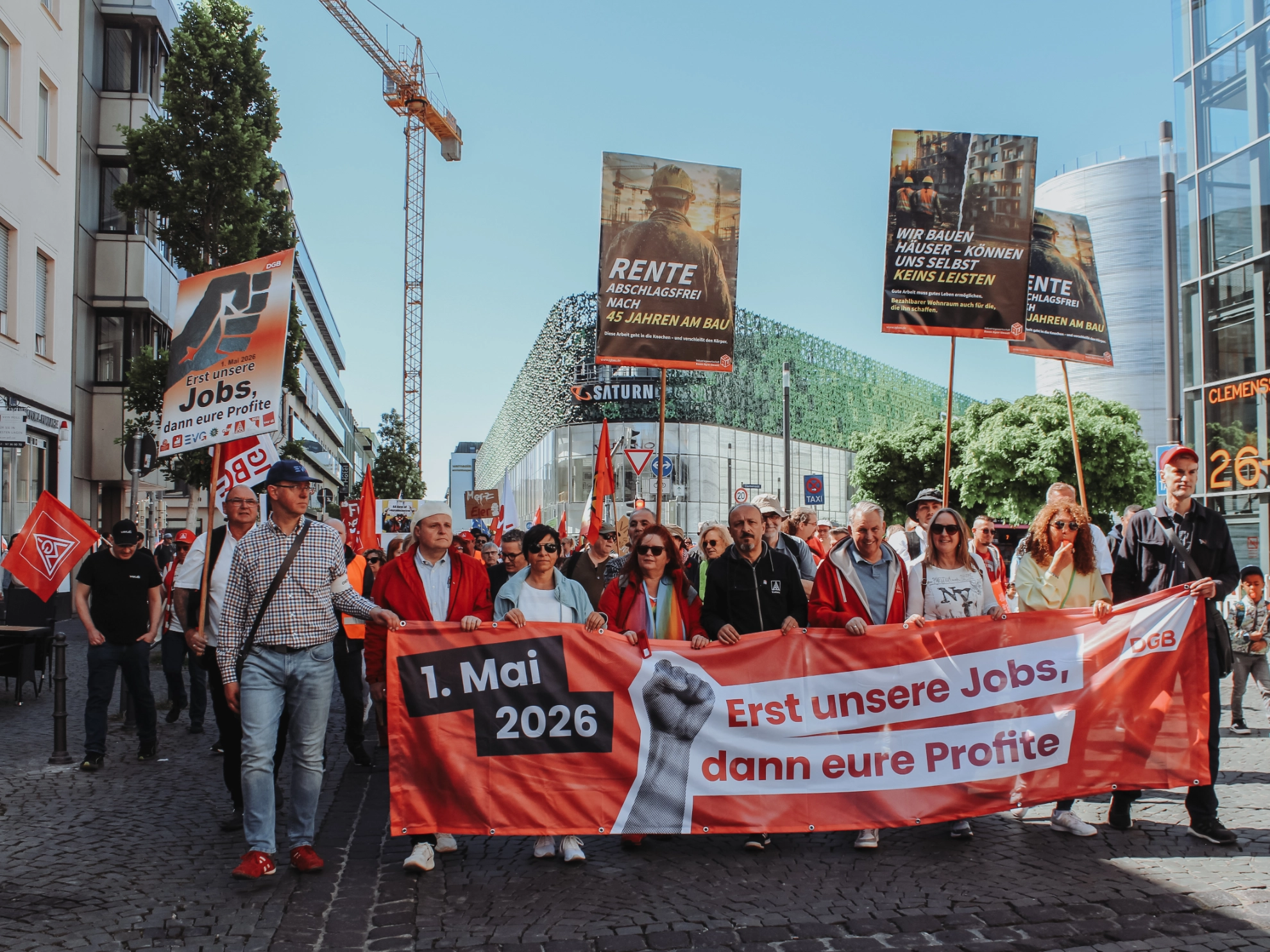 Demozug am 1. Mai in Koblenz